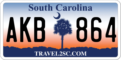 SC license plate AKB864