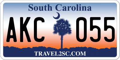 SC license plate AKC055