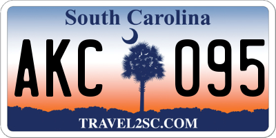 SC license plate AKC095
