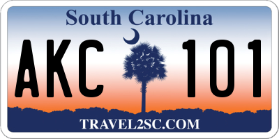 SC license plate AKC101