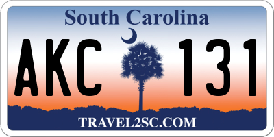SC license plate AKC131
