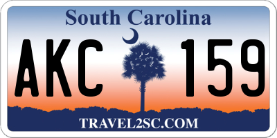 SC license plate AKC159