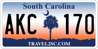 SC license plate AKC170