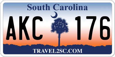 SC license plate AKC176