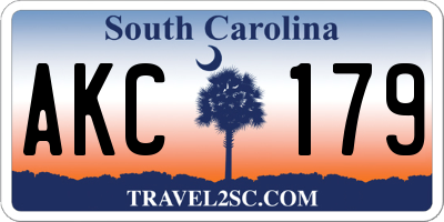 SC license plate AKC179