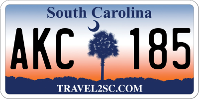 SC license plate AKC185
