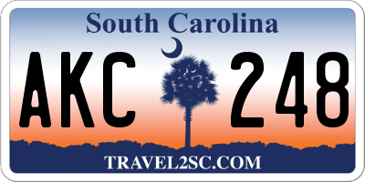 SC license plate AKC248