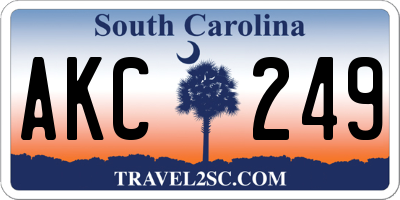 SC license plate AKC249