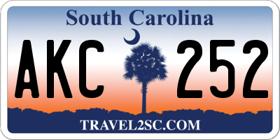 SC license plate AKC252