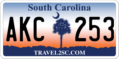 SC license plate AKC253