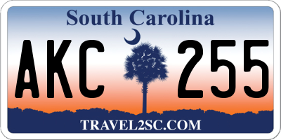 SC license plate AKC255