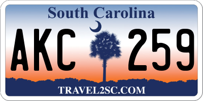 SC license plate AKC259