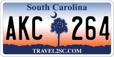 SC license plate AKC264