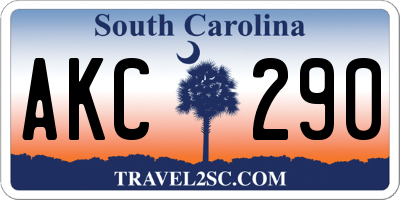 SC license plate AKC290