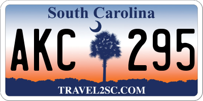 SC license plate AKC295