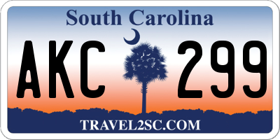 SC license plate AKC299
