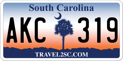 SC license plate AKC319