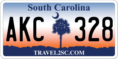 SC license plate AKC328