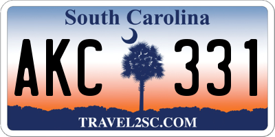 SC license plate AKC331