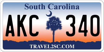 SC license plate AKC340
