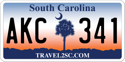 SC license plate AKC341