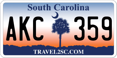 SC license plate AKC359