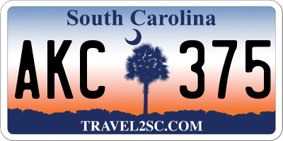 SC license plate AKC375