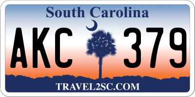 SC license plate AKC379