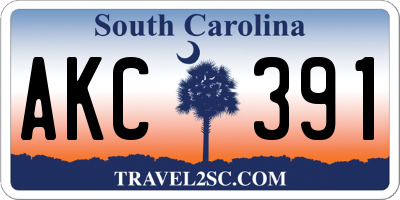 SC license plate AKC391