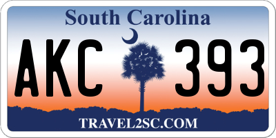 SC license plate AKC393
