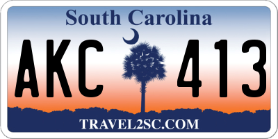 SC license plate AKC413