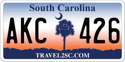 SC license plate AKC426
