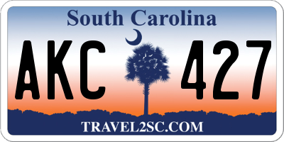 SC license plate AKC427