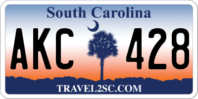 SC license plate AKC428