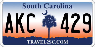 SC license plate AKC429