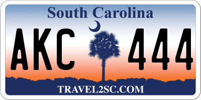 SC license plate AKC444