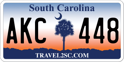 SC license plate AKC448