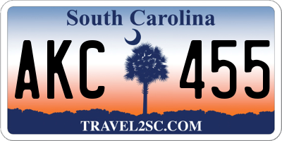 SC license plate AKC455
