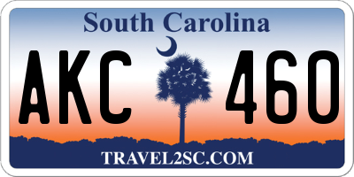 SC license plate AKC460