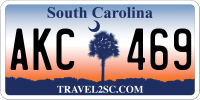 SC license plate AKC469