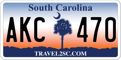 SC license plate AKC470