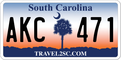 SC license plate AKC471