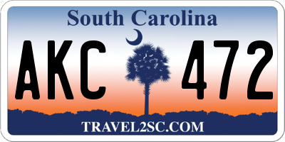 SC license plate AKC472