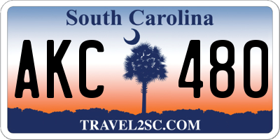SC license plate AKC480