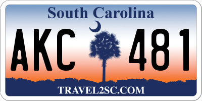 SC license plate AKC481