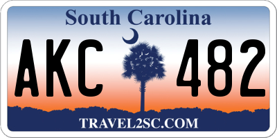 SC license plate AKC482