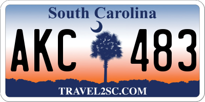 SC license plate AKC483