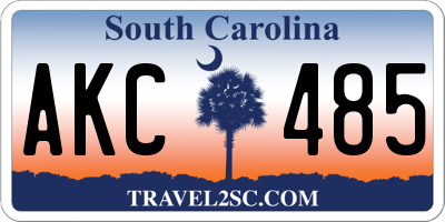 SC license plate AKC485