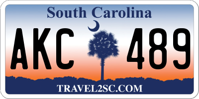 SC license plate AKC489