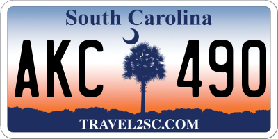SC license plate AKC490